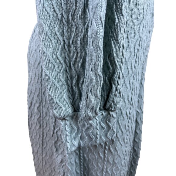 Dokotoo Womens Light Blue Knit Textured Long Sleeve V-Neck Mini Dress Sz M - New - Picture 5 of 9